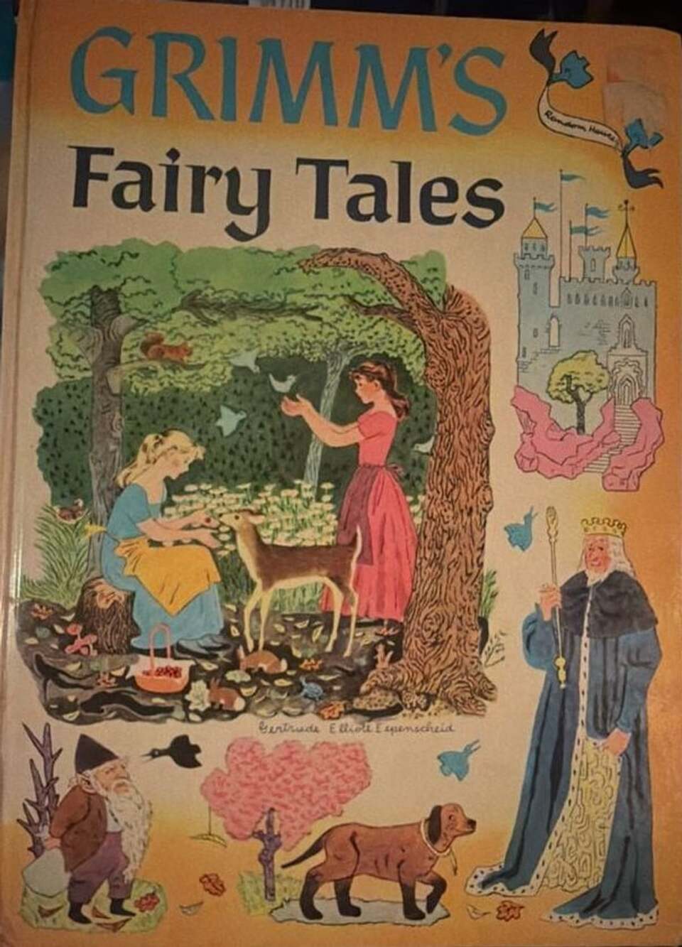 Grimms Fairy Tales Random House 1955 Vintage Book